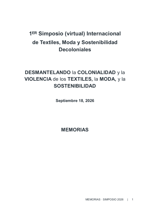 Portada de las Memorias del Simposio 2026